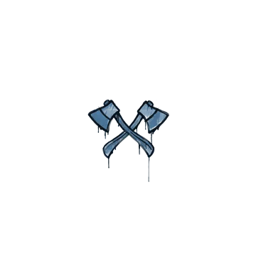Sealed Graffiti | X-Axes (Monarch Blue)