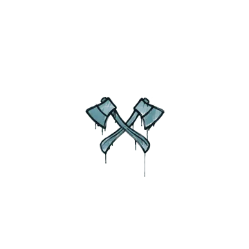 Sealed Graffiti | X-Axes (Wire Blue)