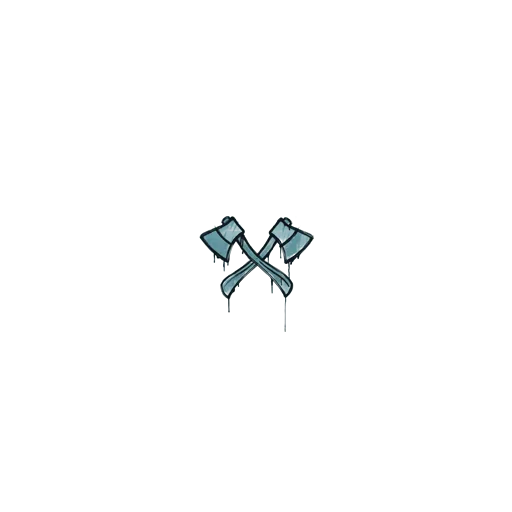 Sealed Graffiti | X-Axes (Wire Blue)