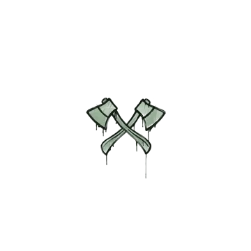 Sealed Graffiti | X-Axes (Cash Green)