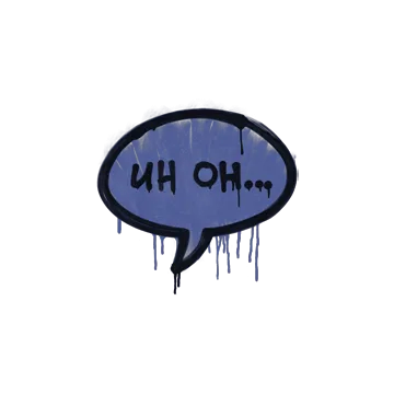 Sealed Graffiti | Uh Oh (SWAT Blue)
