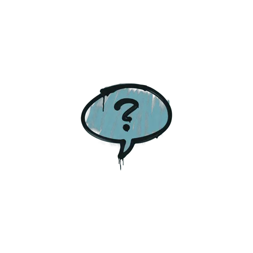 Sealed Graffiti | Question Mark (Wire Blue)