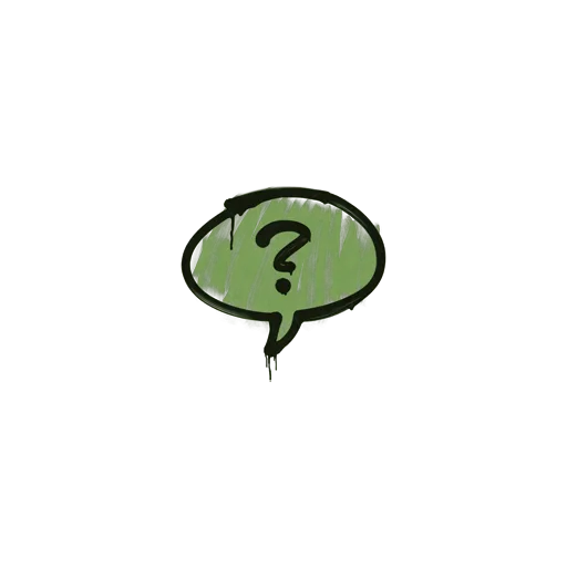 Sealed Graffiti | Question Mark (Battle Green)