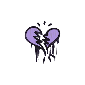 Sealed Graffiti | Broken Heart (Violent Violet)