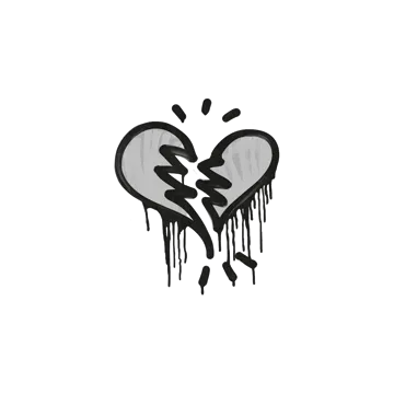 Sealed Graffiti | Broken Heart (Shark White)