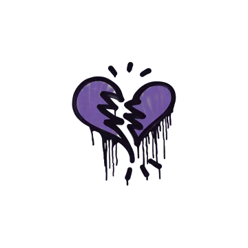 Sealed Graffiti | Broken Heart (Monster Purple)