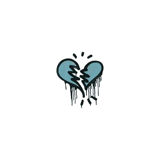 Sealed Graffiti | Broken Heart (Wire Blue)