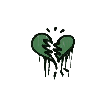Sealed Graffiti | Broken Heart (Jungle Green)