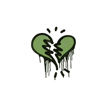 Sealed Graffiti | Broken Heart (Battle Green)