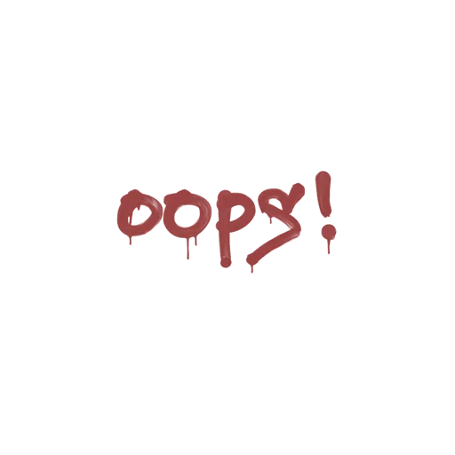 Sealed Graffiti | Oops (Blood Red)