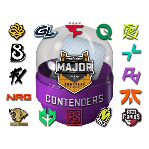 Капсула с наклейками кандидатов StarLadder Budapest Major 2025