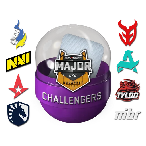 Капсула с наклейками претендентов StarLadder Budapest Major 2025