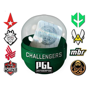 Капсула с наклейками претендентов PGL Major Antwerp 2022