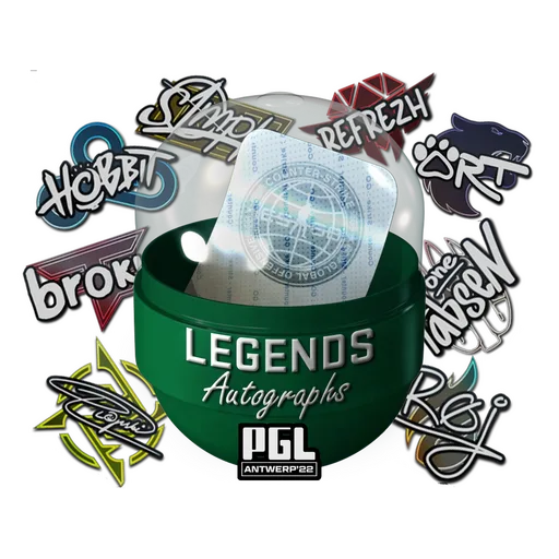Капсула с автографами легенд PGL Major Antwerp 2022