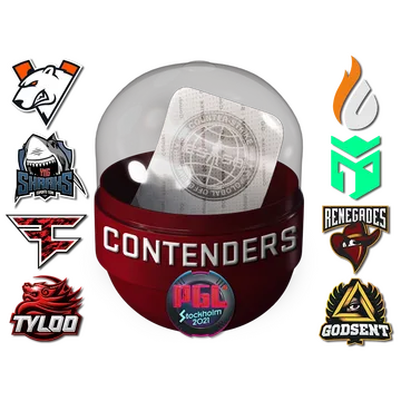 Капсула с наклейками кандидатов PGL Major Stockholm 2021