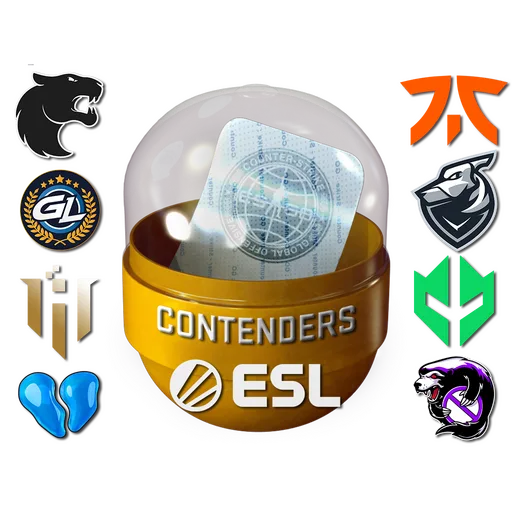 Капсула с наклейками кандидатов IEM Rio Major 2022