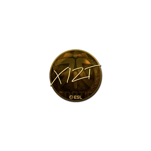 Наклейка | Xizt (золотая) | Катовице-2019
