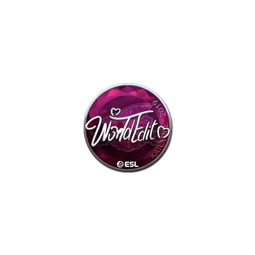 Наклейка | WorldEdit (металлическая) | Катовице-2019