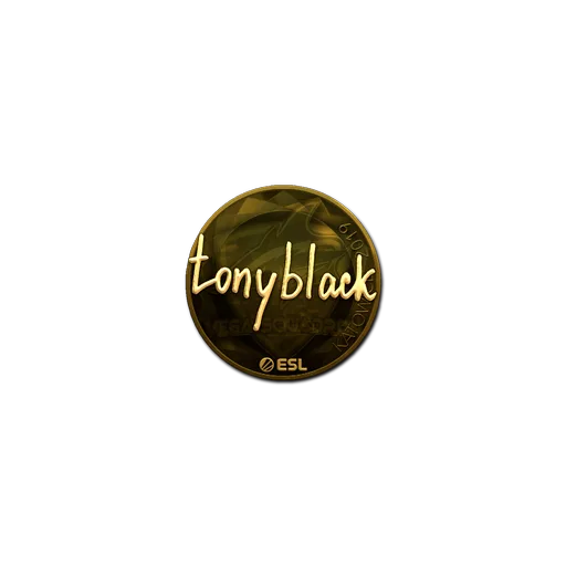 Наклейка | tonyblack (золотая) | Катовице-2019
