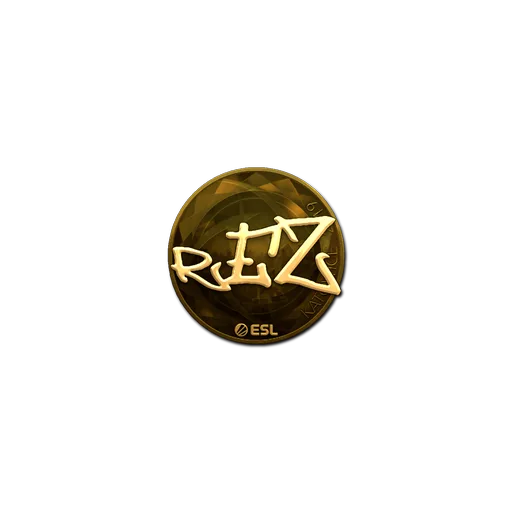 Наклейка | REZ (золотая) | Катовице-2019