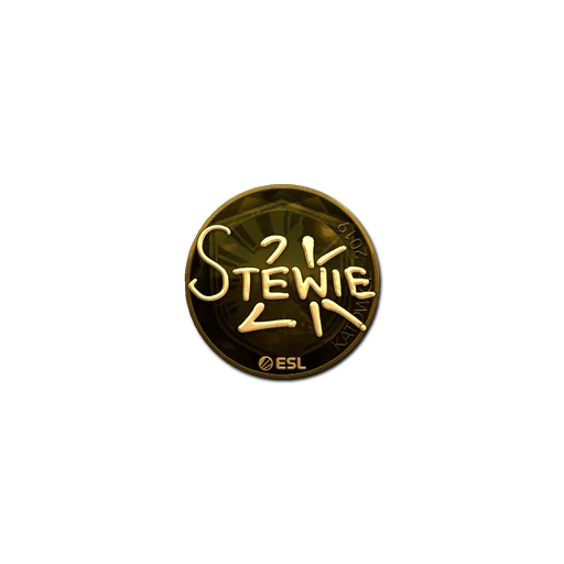 Наклейка | Stewie2K (золотая) | Катовице-2019