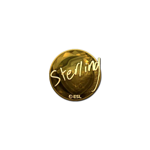 Наклейка | sterling (золотая) | Катовице-2019