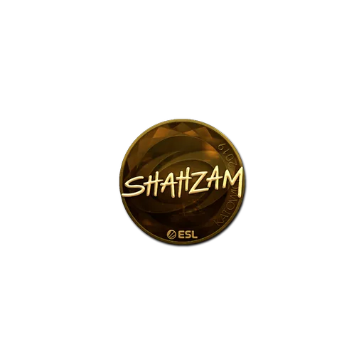 Наклейка | ShahZaM (золотая) | Катовице-2019