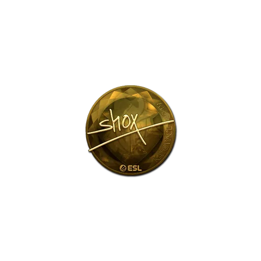 Наклейка | shox (золотая) | Катовице-2019