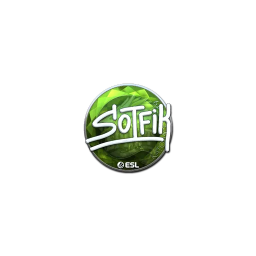 Наклейка | S0tF1k (металлическая) | Катовице-2019