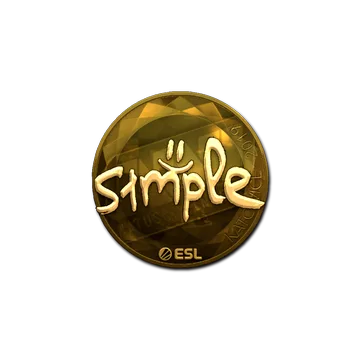 Sticker | s1mple (Gold) | Katowice 2019