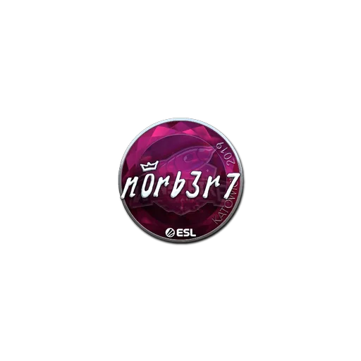 Наклейка | n0rb3r7 (металлическая) | Катовице-2019