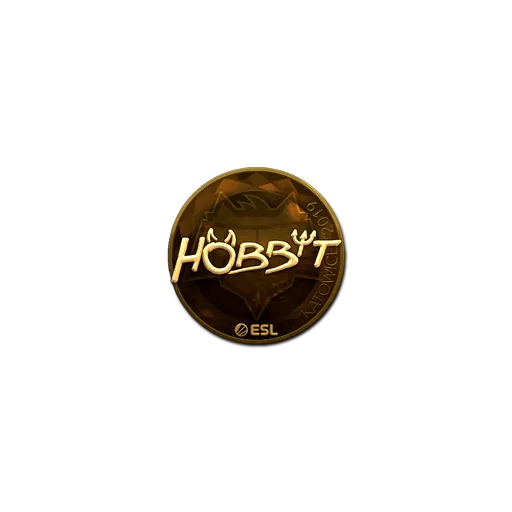 Наклейка | Hobbit (золотая) | Катовице-2019