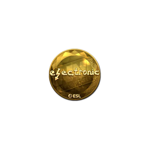 Наклейка | electronic (золотая) | Катовице-2019