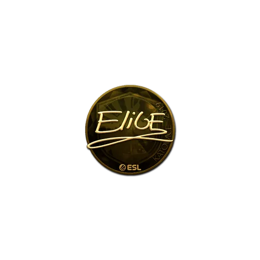 Наклейка | EliGE (золотая) | Катовице-2019