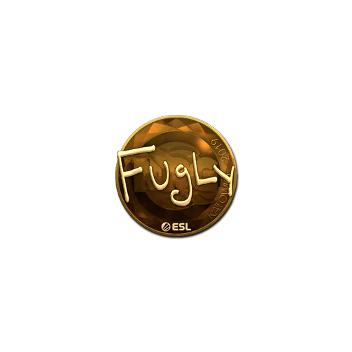 Наклейка | FugLy (золотая) | Катовице-2019