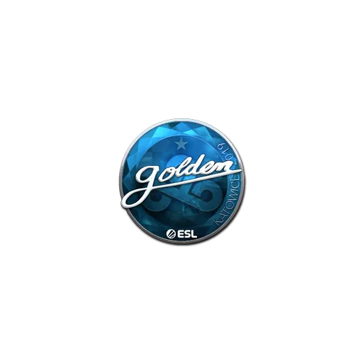 Наклейка | Golden (металлическая) | Катовице-2019