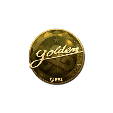 Sticker | Golden (Gold) | Katowice 2019