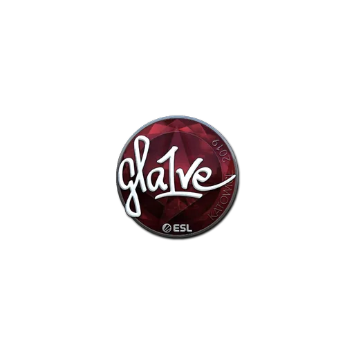 Наклейка | gla1ve (металлическая) | Катовице-2019