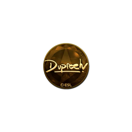 Наклейка | dupreeh (золотая) | Катовице-2019