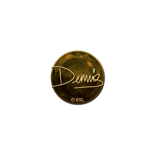 Наклейка | dennis (золотая) | Катовице-2019