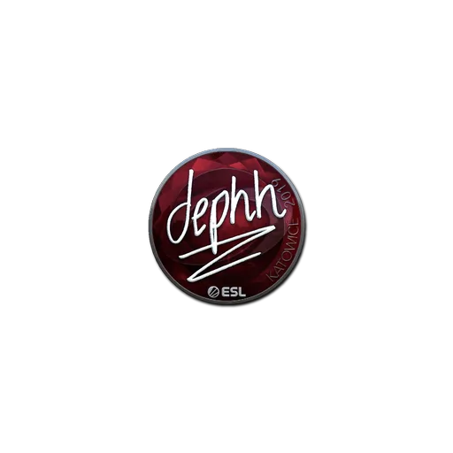 Наклейка | dephh (металлическая) | Катовице-2019