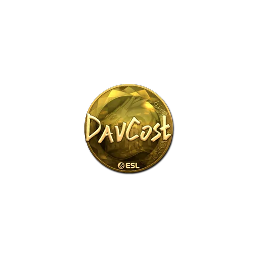 Наклейка | DavCost (золотая) | Катовице-2019