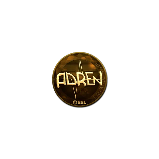 Наклейка | AdreN (золотая) | Катовице-2019