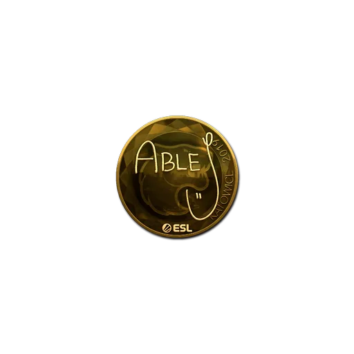Наклейка | ableJ (золотая) | Катовице-2019