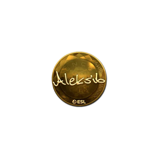 Наклейка | Aleksib (золотая) | Катовице-2019
