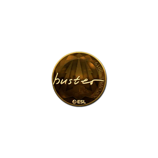 Наклейка | buster (золотая) | Катовице-2019