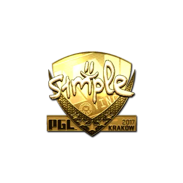 Sticker | s1mple (Gold) | Krakow 2017
