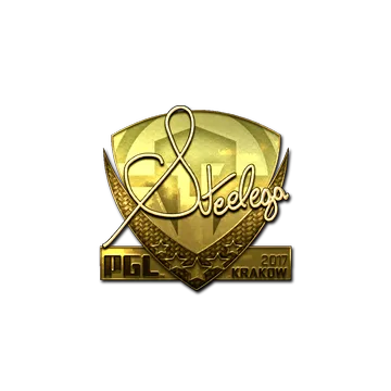 Sticker | steel (Gold) | Krakow 2017