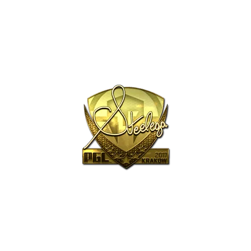 Sticker | steel (Gold) | Krakow 2017