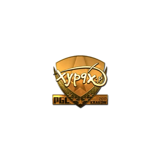 Наклейка | Xyp9x (золотая) | Краков-2017